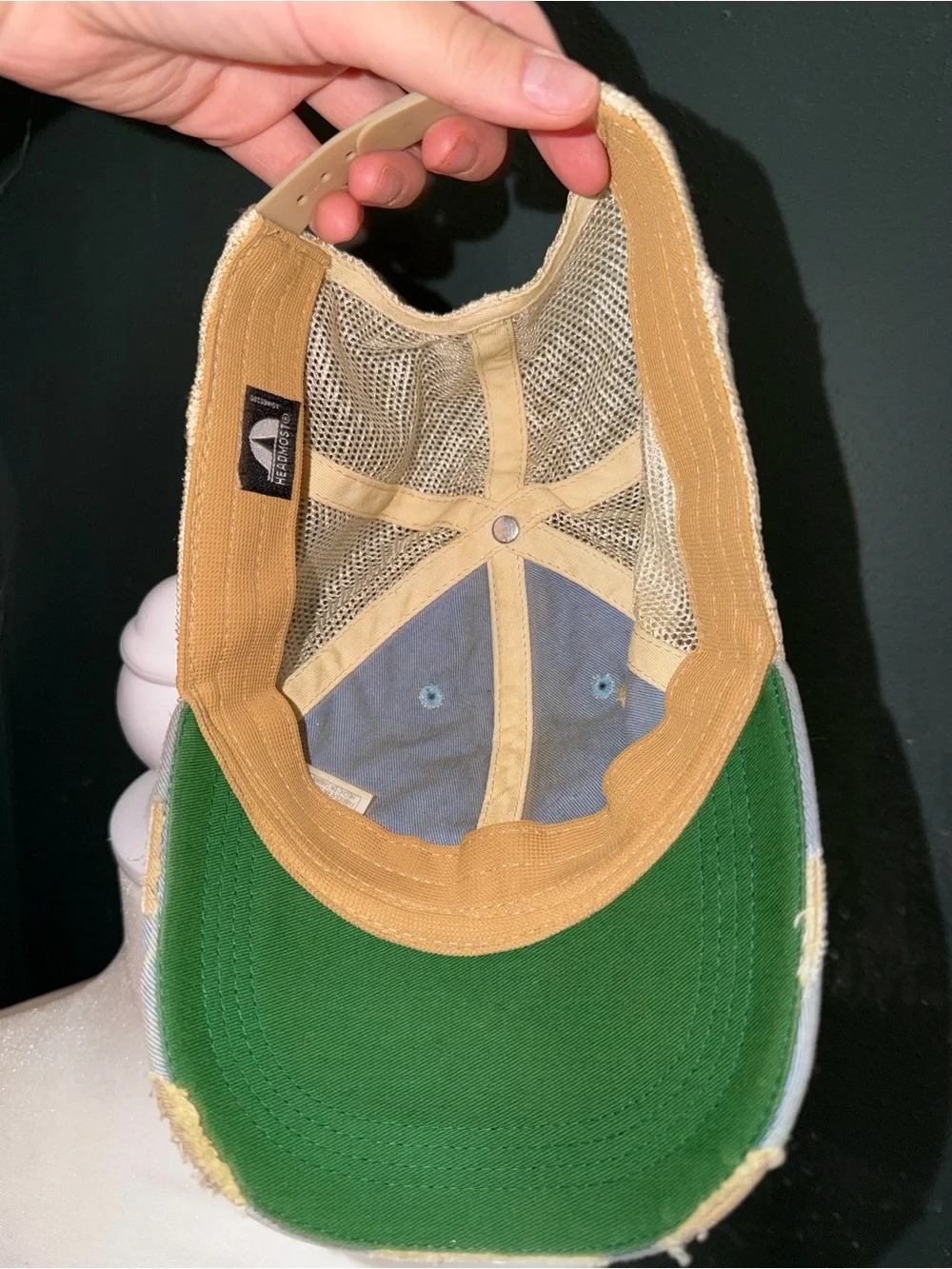 Boat Docks and Flip Flops Patch Trucker Hat - Light Blue & Beige
